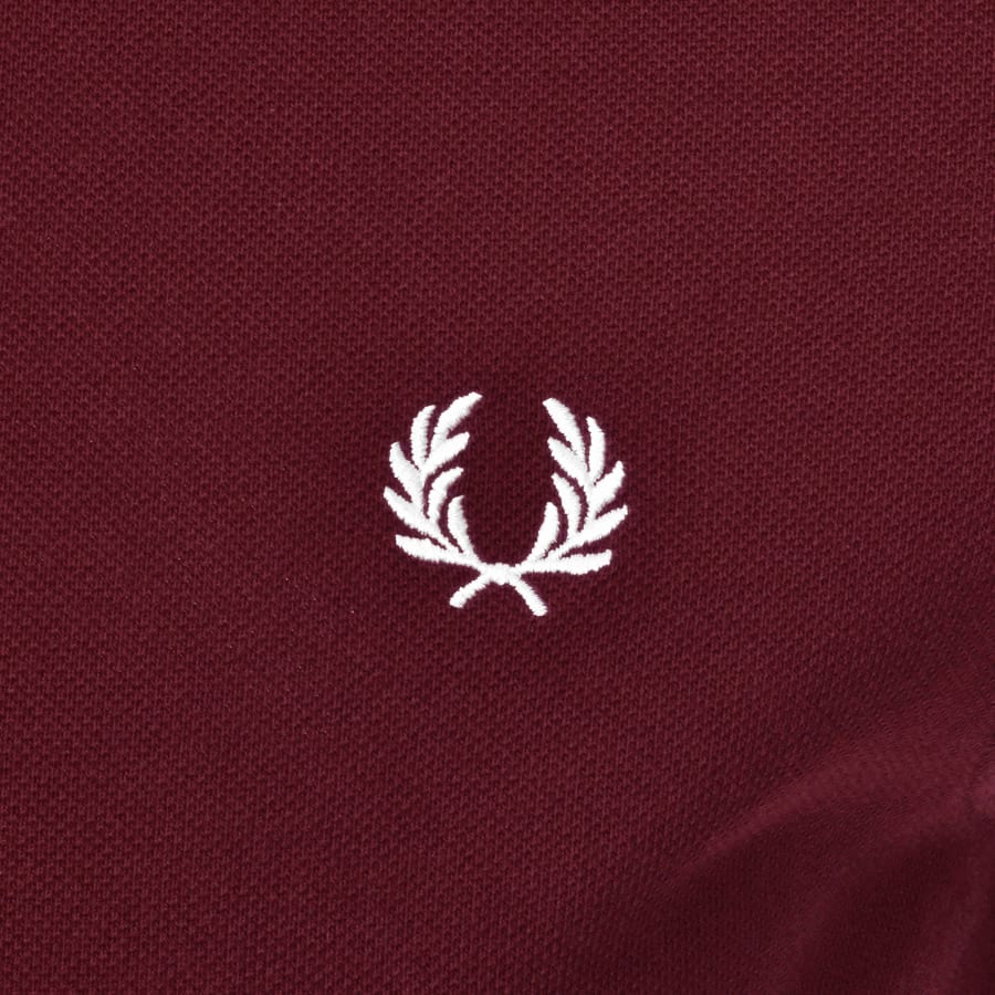 Alternative Image for ProductFred Perry Block Tipped Polo T Shirt Burgundy3
